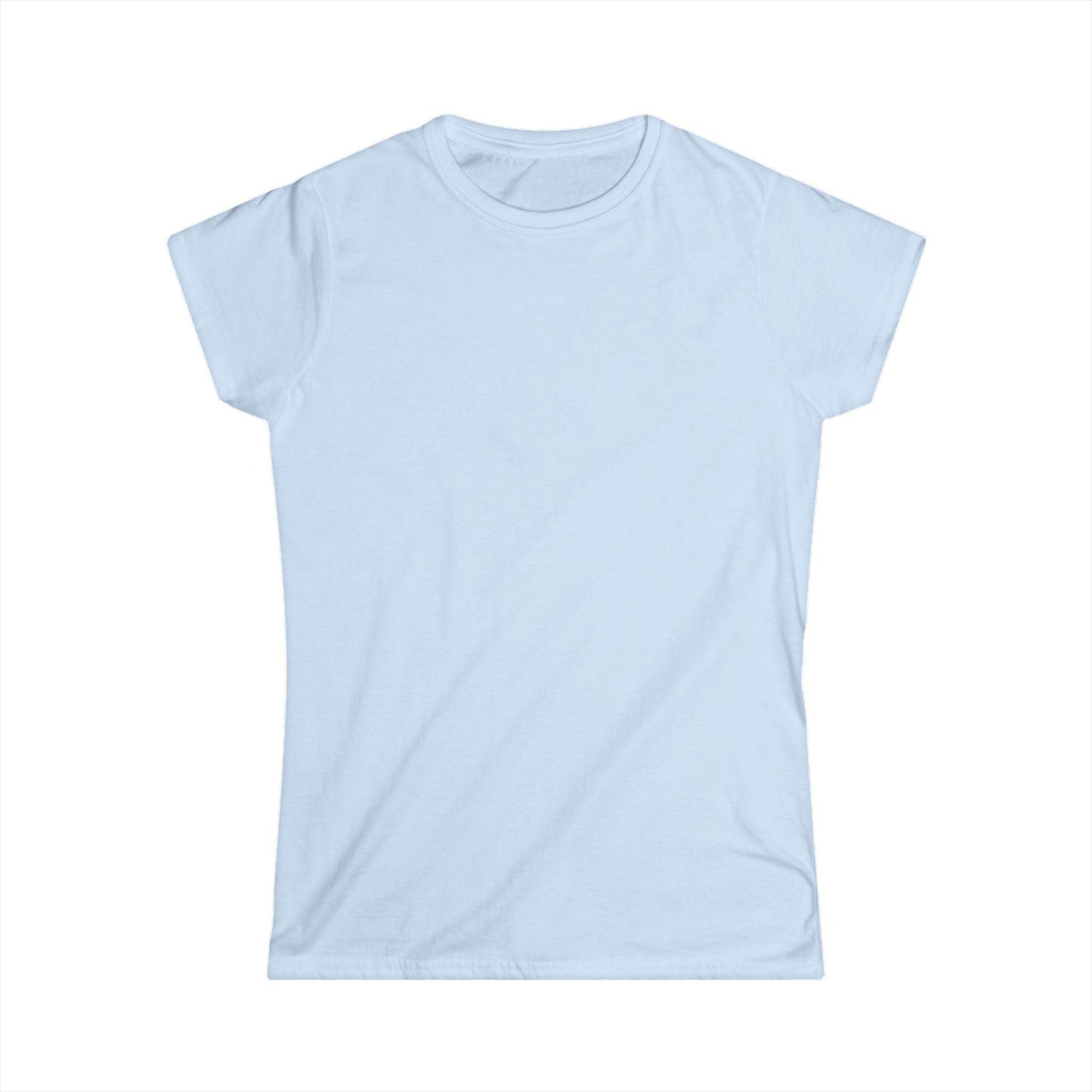 back of sky blue back print shirt for women