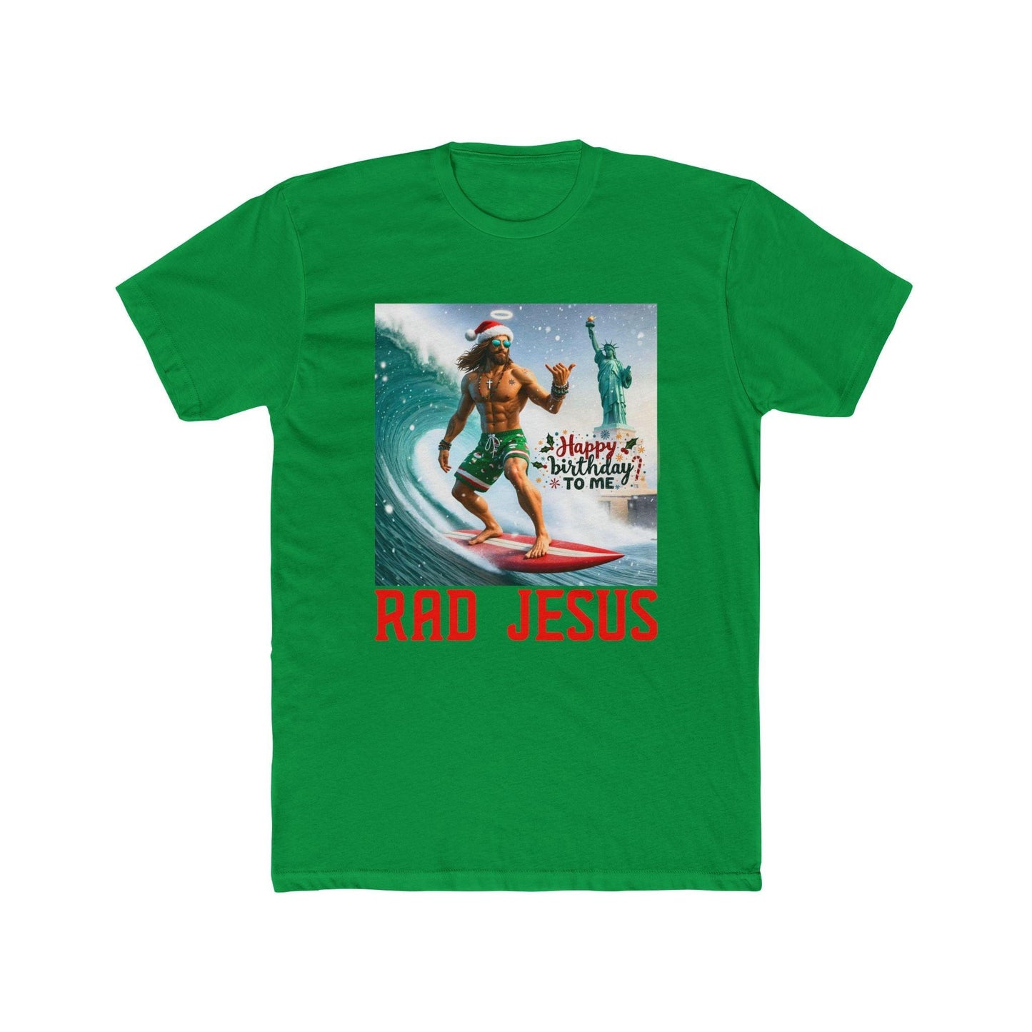 green surfing shirt