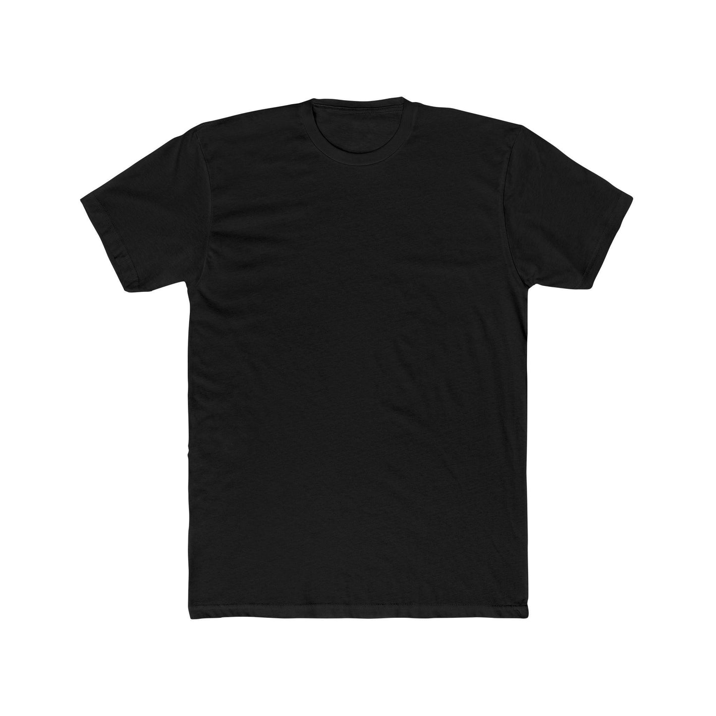 front of black back print skater shirt