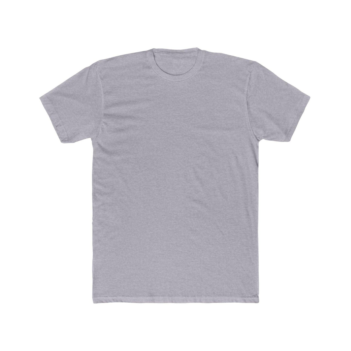 front of light grey back print skater shirt