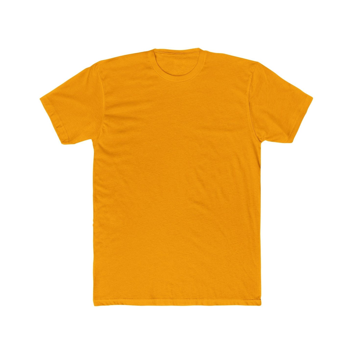 front of orange back print skater shirt