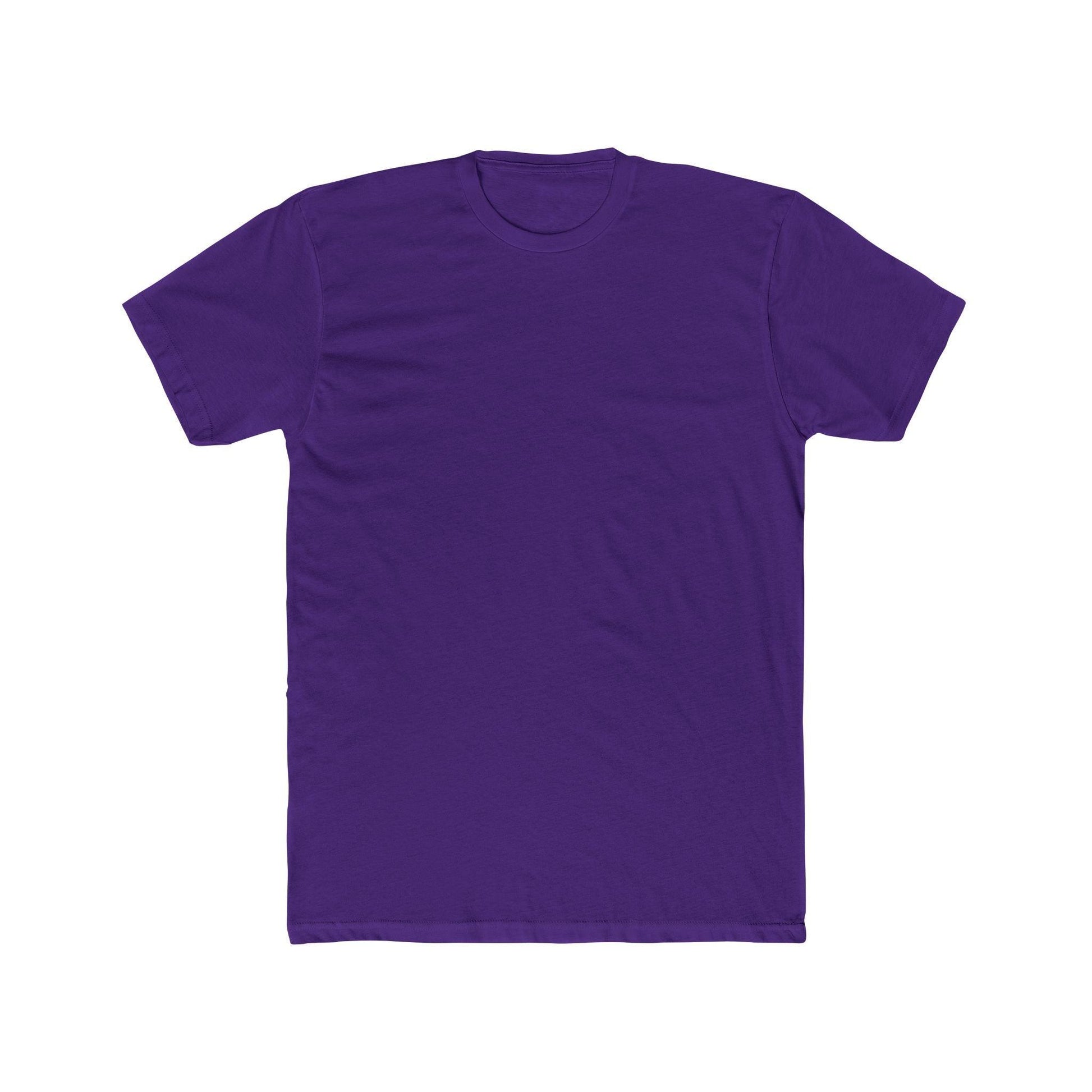 front of purple back print skater shirt