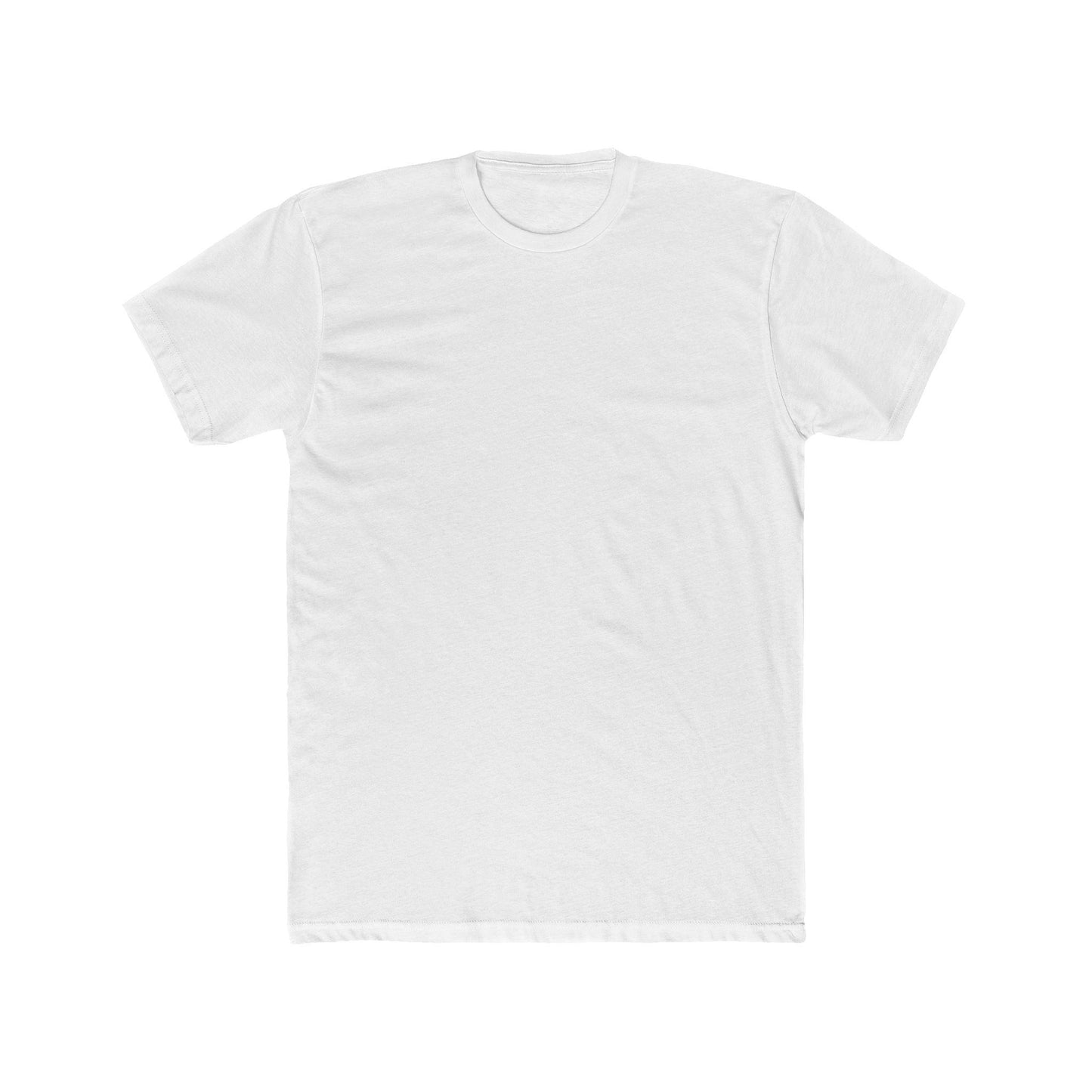 front of white back print skater shirt