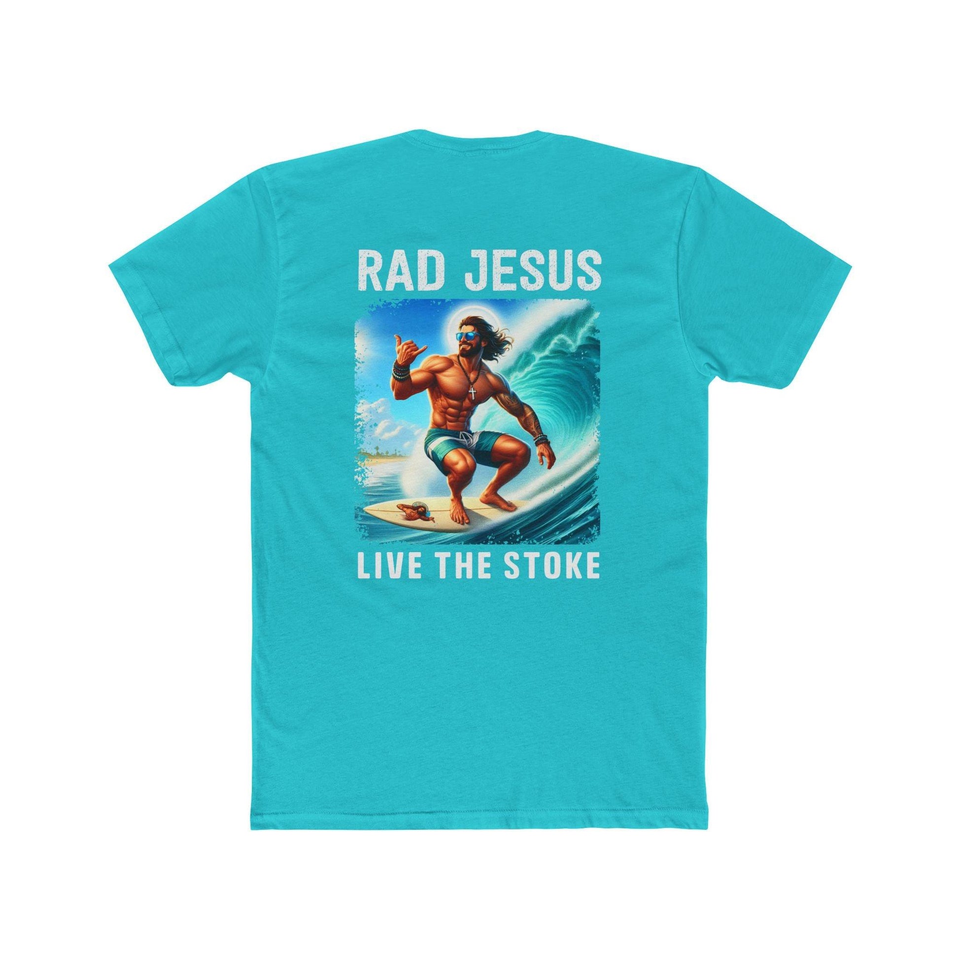 aquamarine back print surf tee