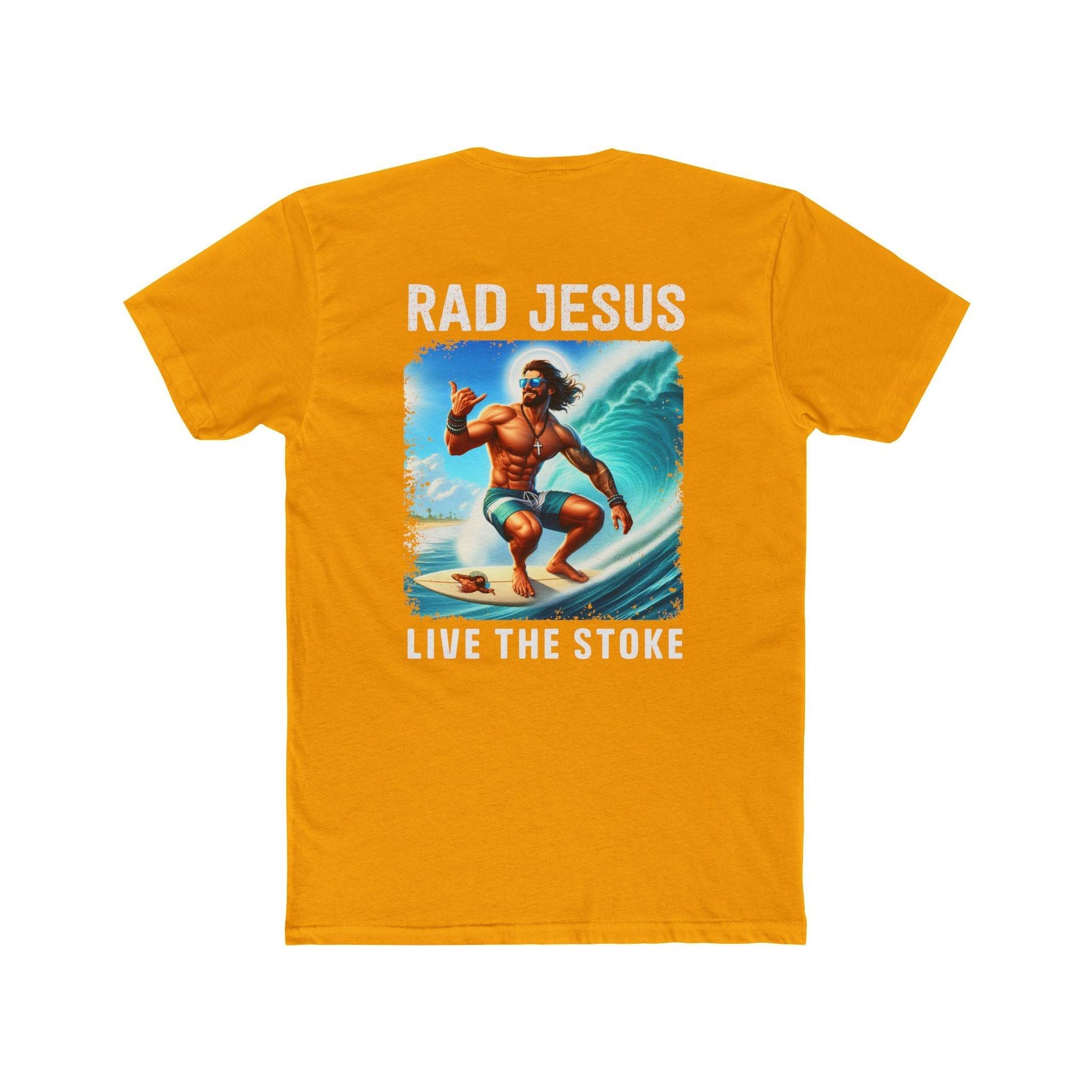 orange back print surf tee