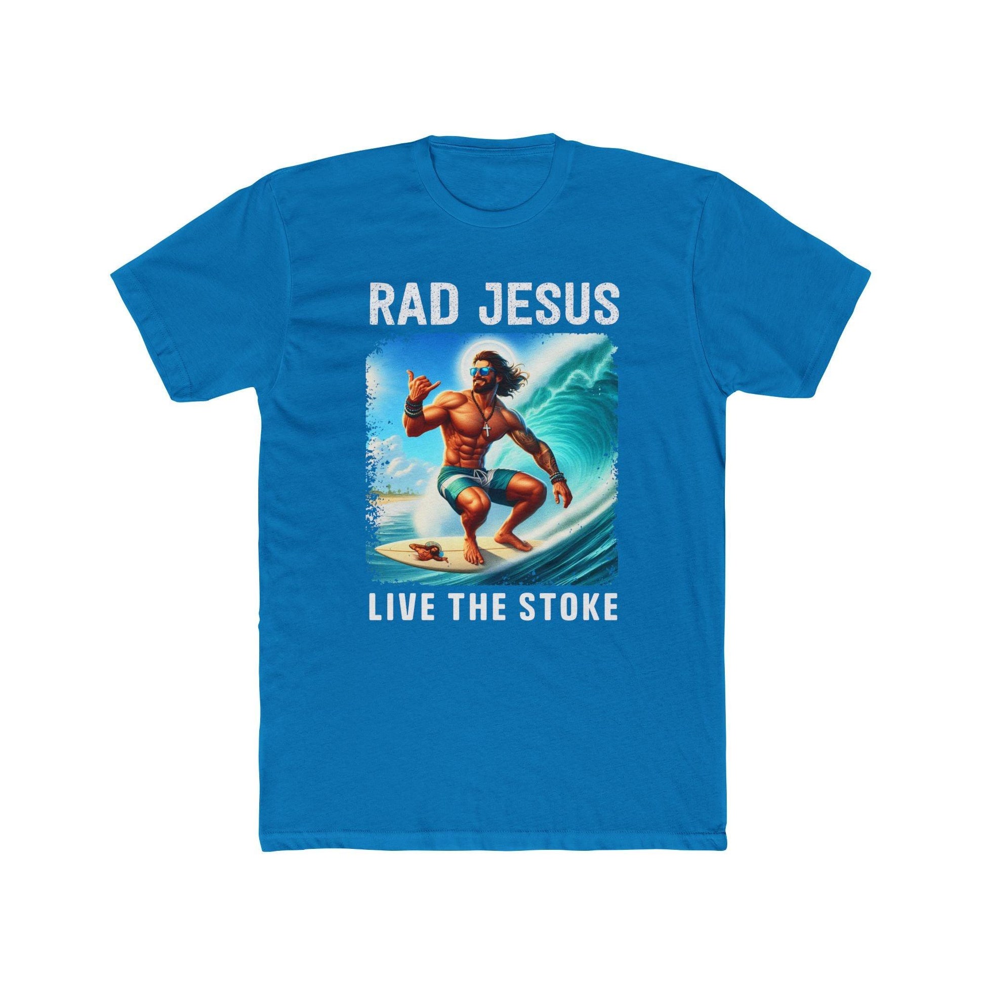 blue front print surf t-shirt