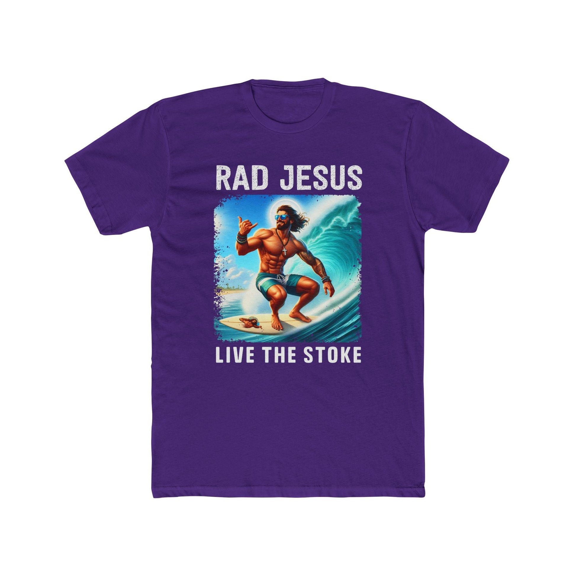 purple front print surf t-shirt