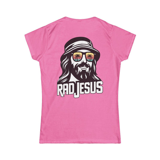pink women's print on back shirt