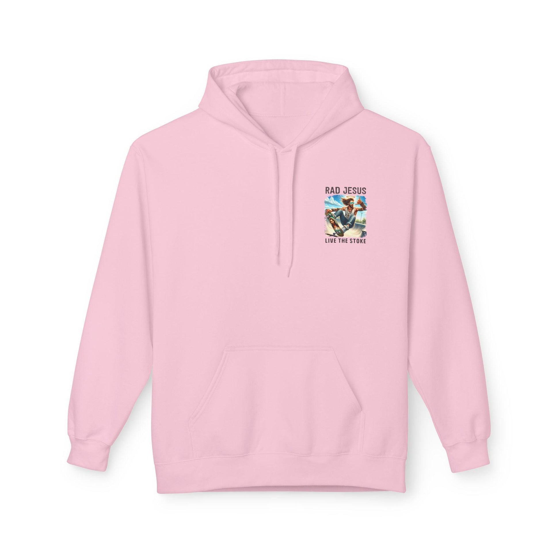 pink pocket print hoodie