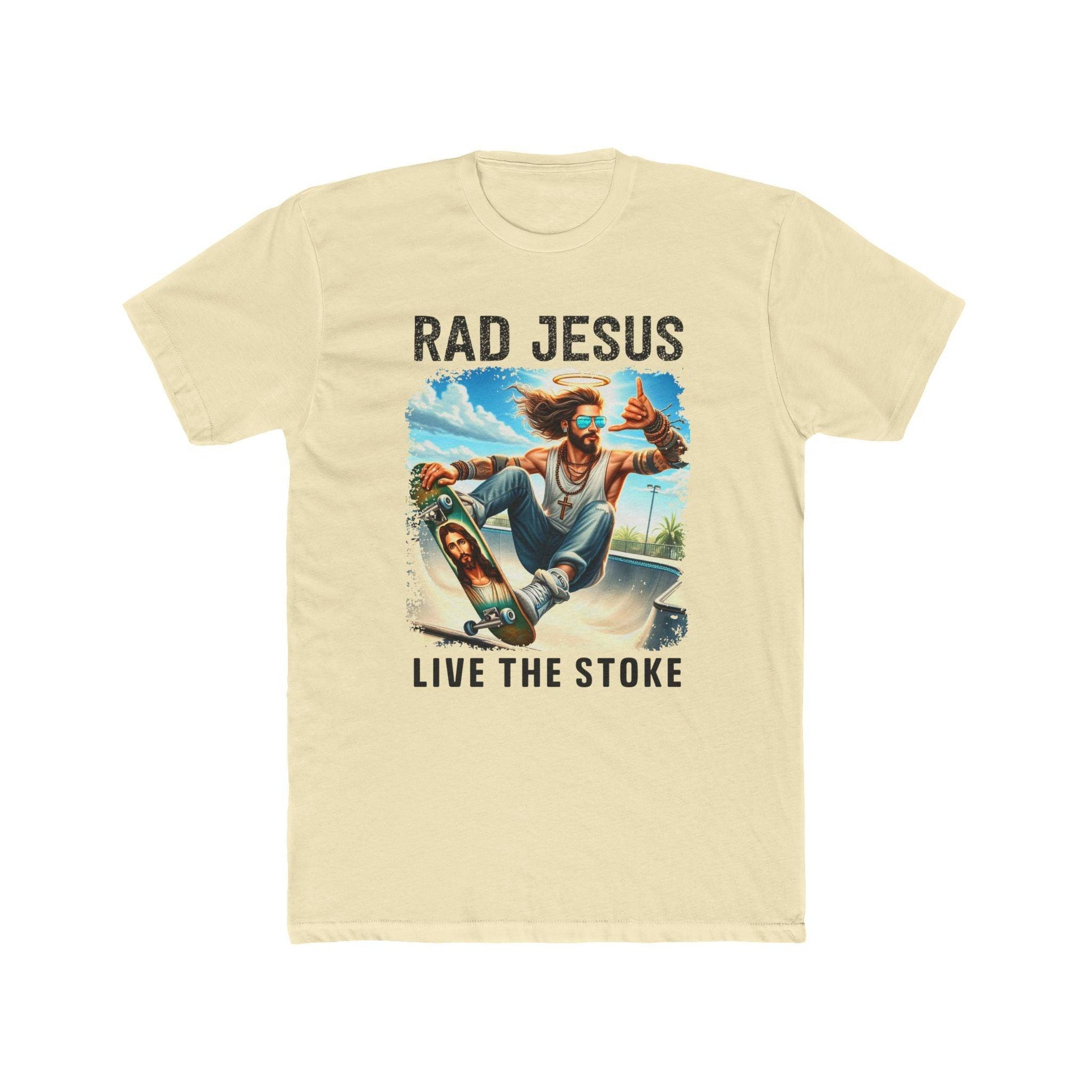 light yellow front print skater shirt