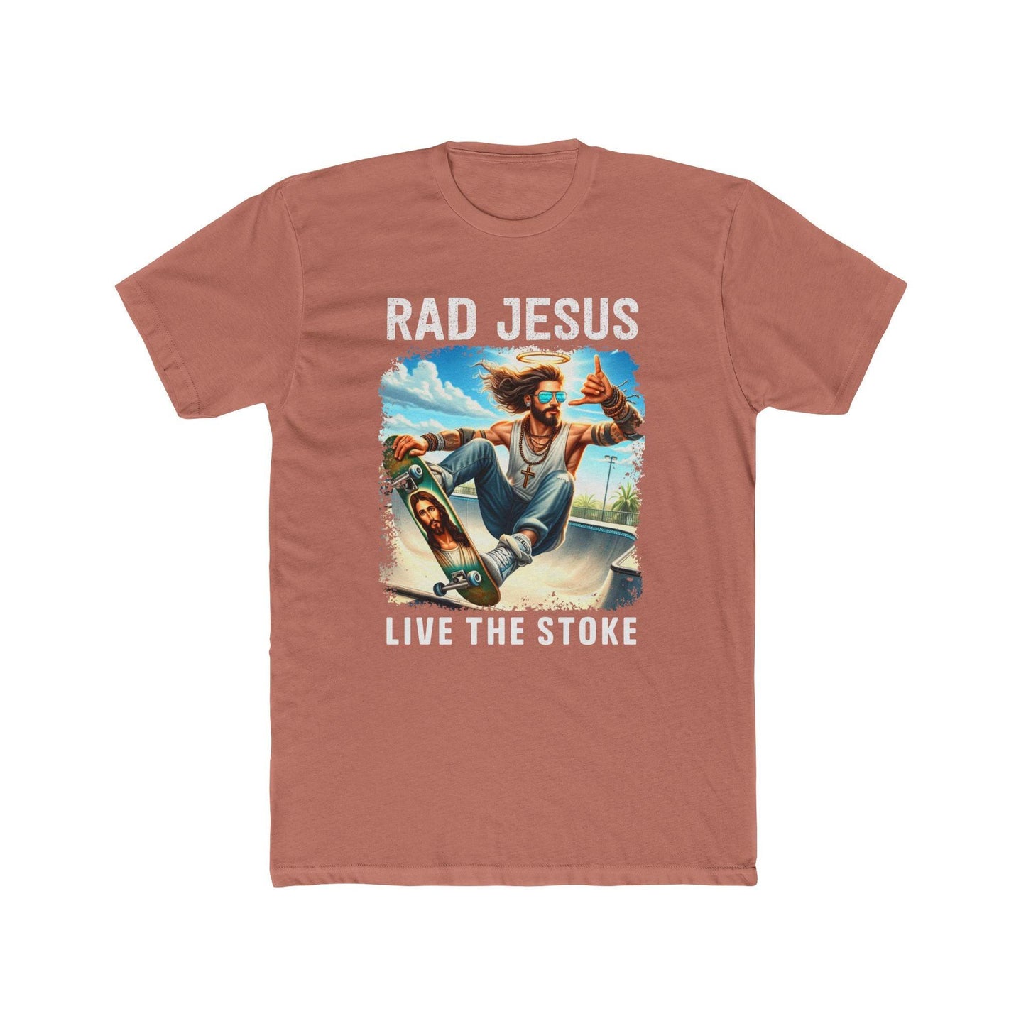 santa fe front print skater shirt