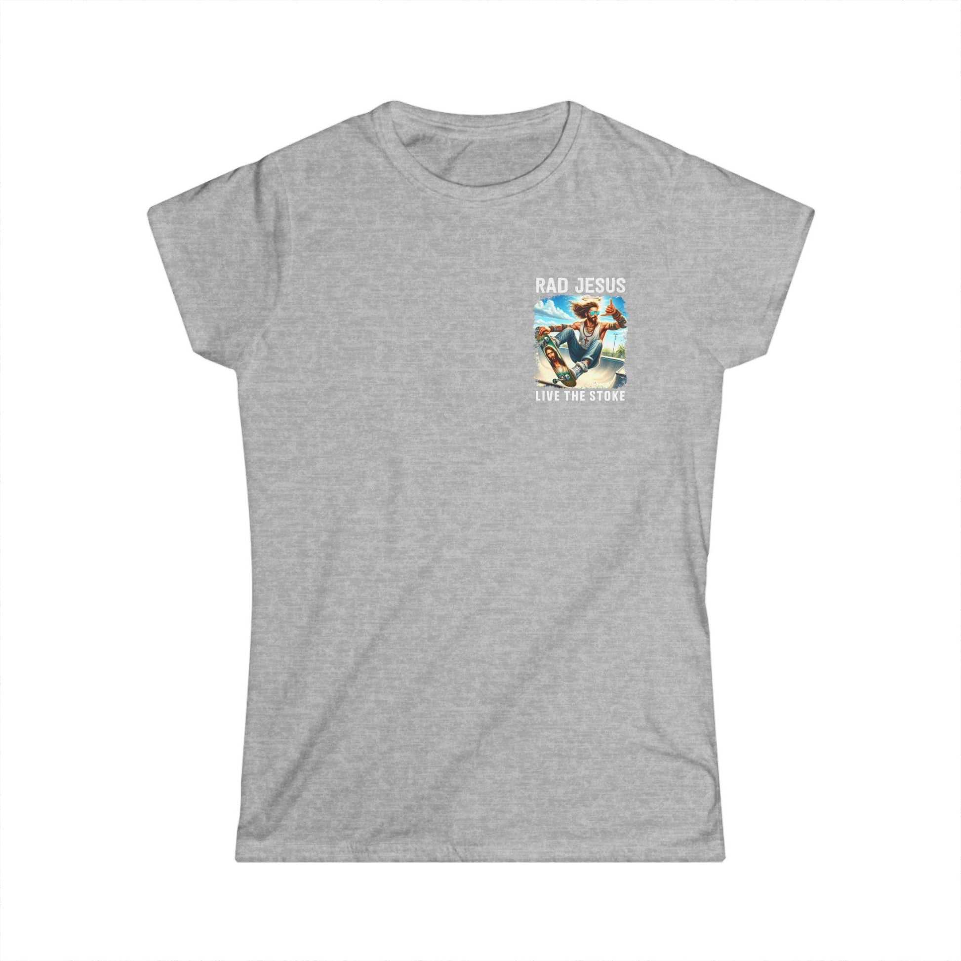 light grey women's left chest print