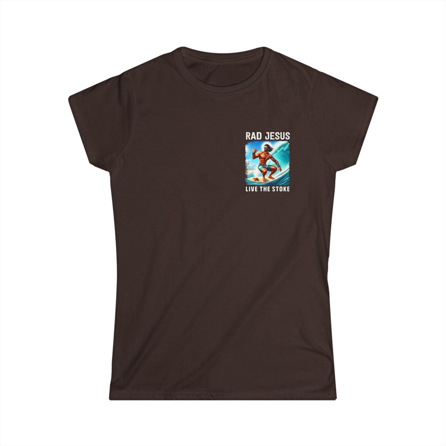 brown women's pocket surf shirt
