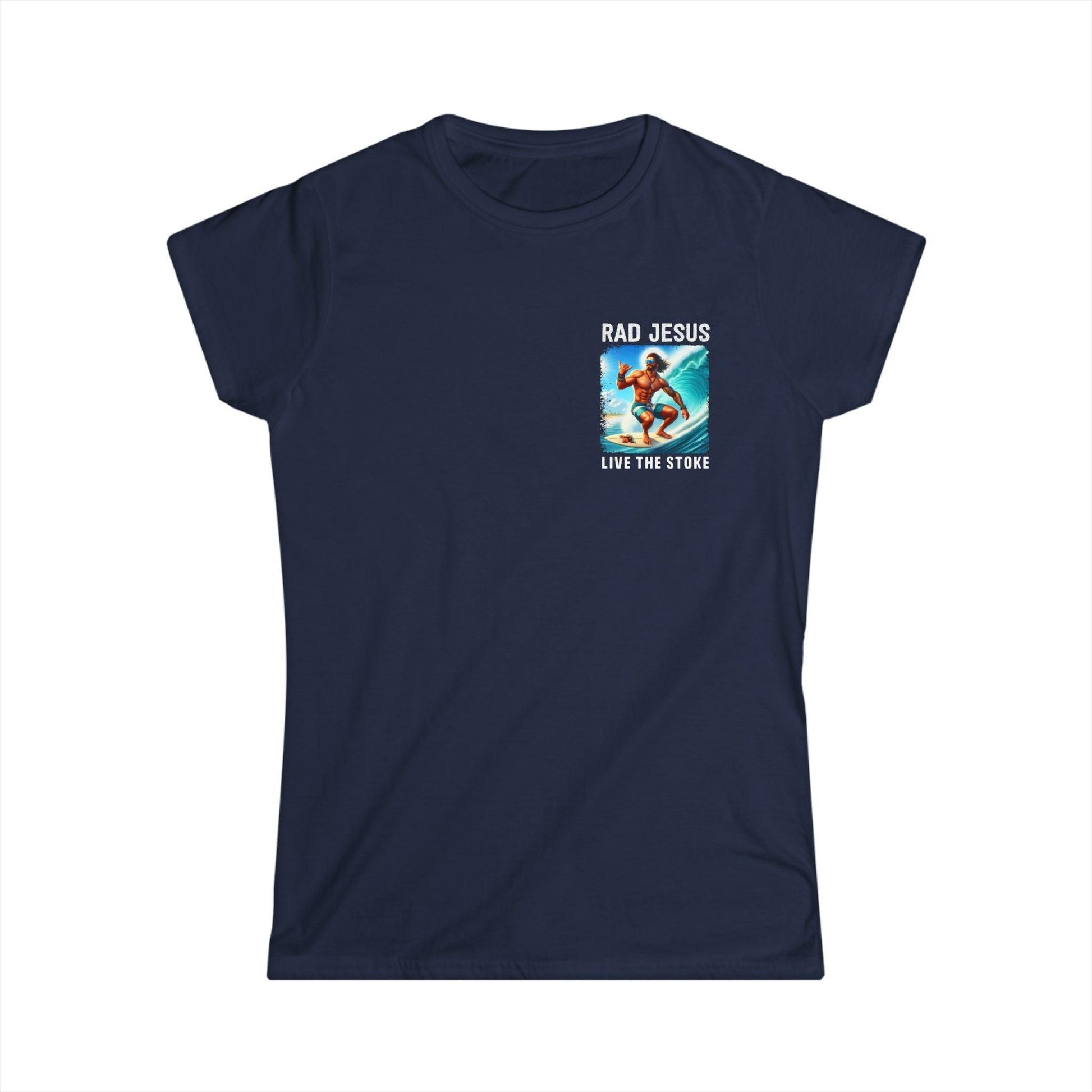 navy blue women's pocket surf shirt