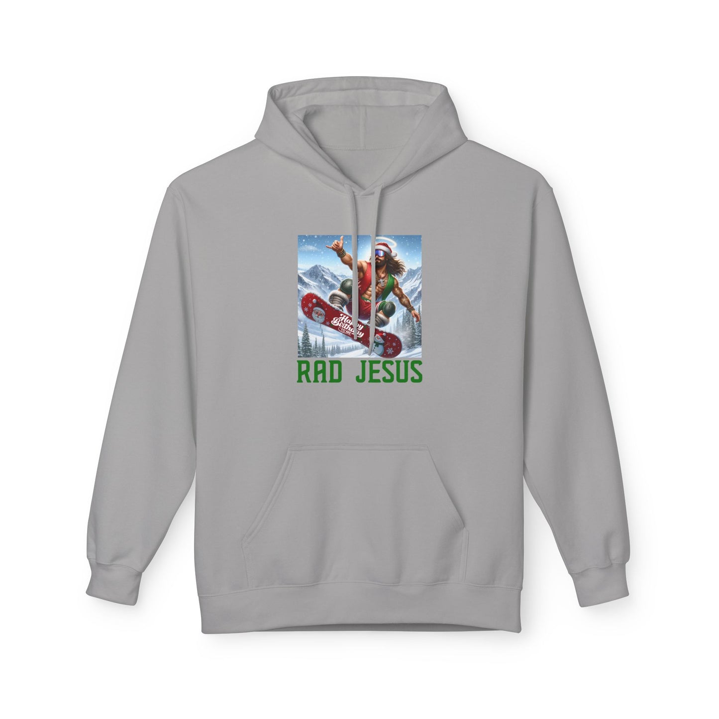 Christmas Rad Jesus Snowboarding Hoodie