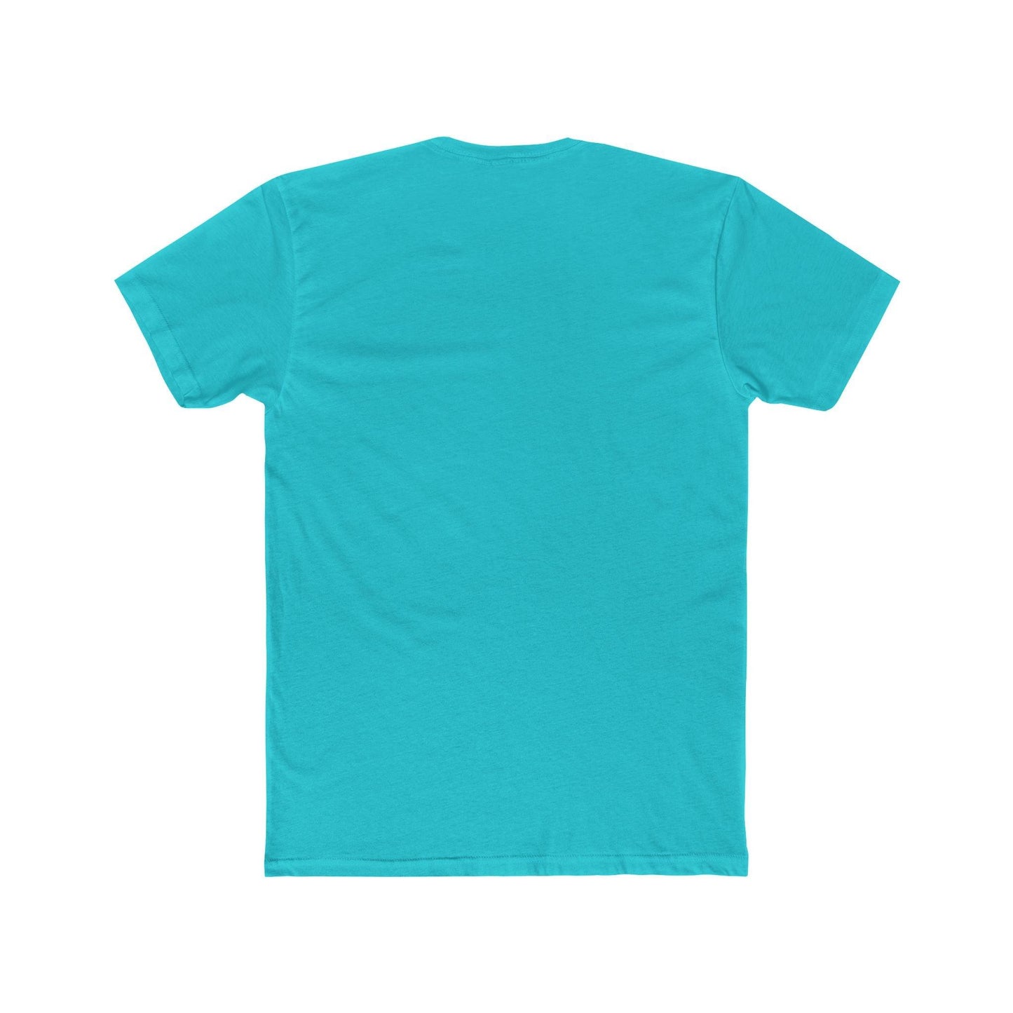 back of aquamarine pocket print t-shirt