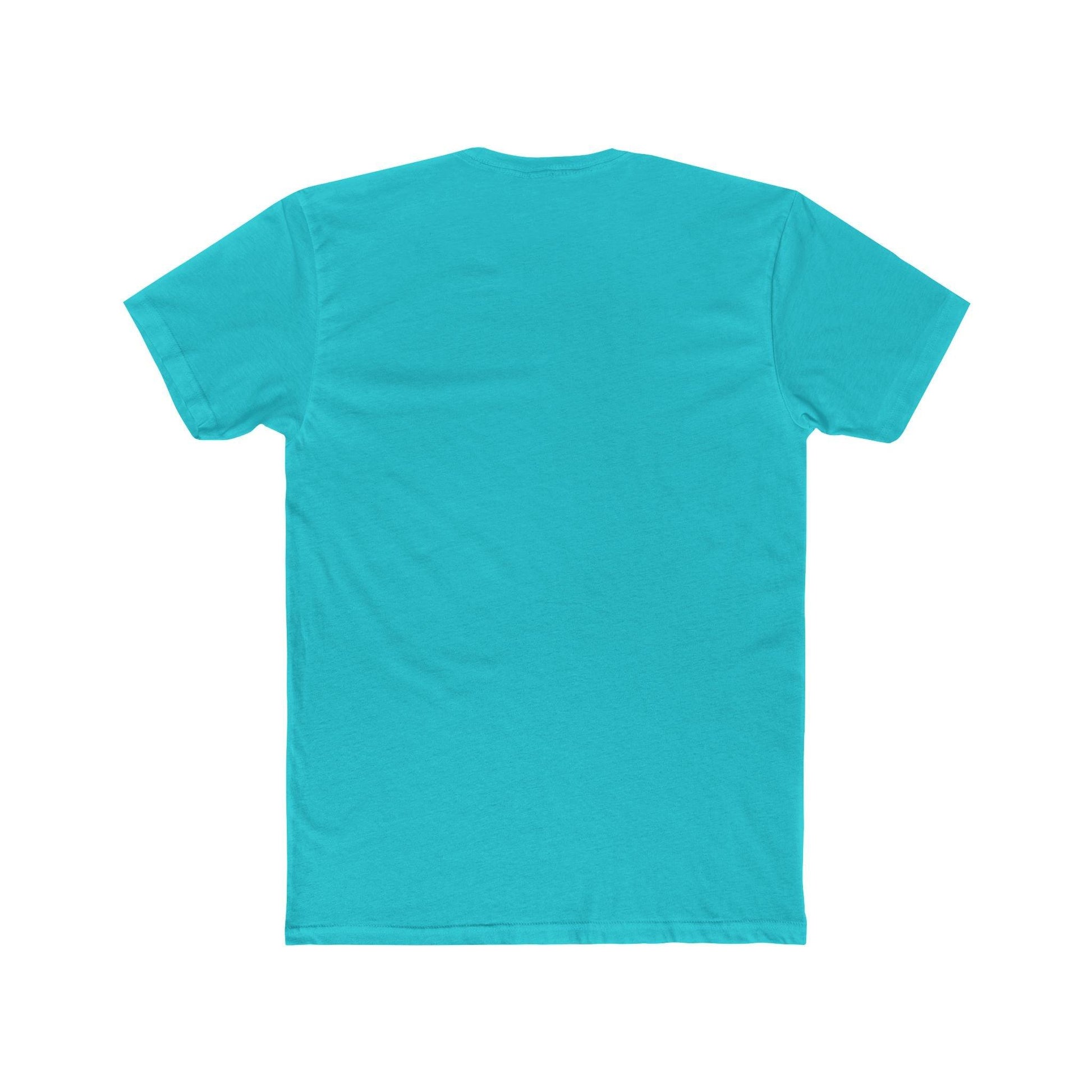 back of aquamarine pocket print t-shirt