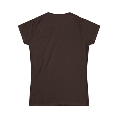 back of brown front print women's graphic tee
