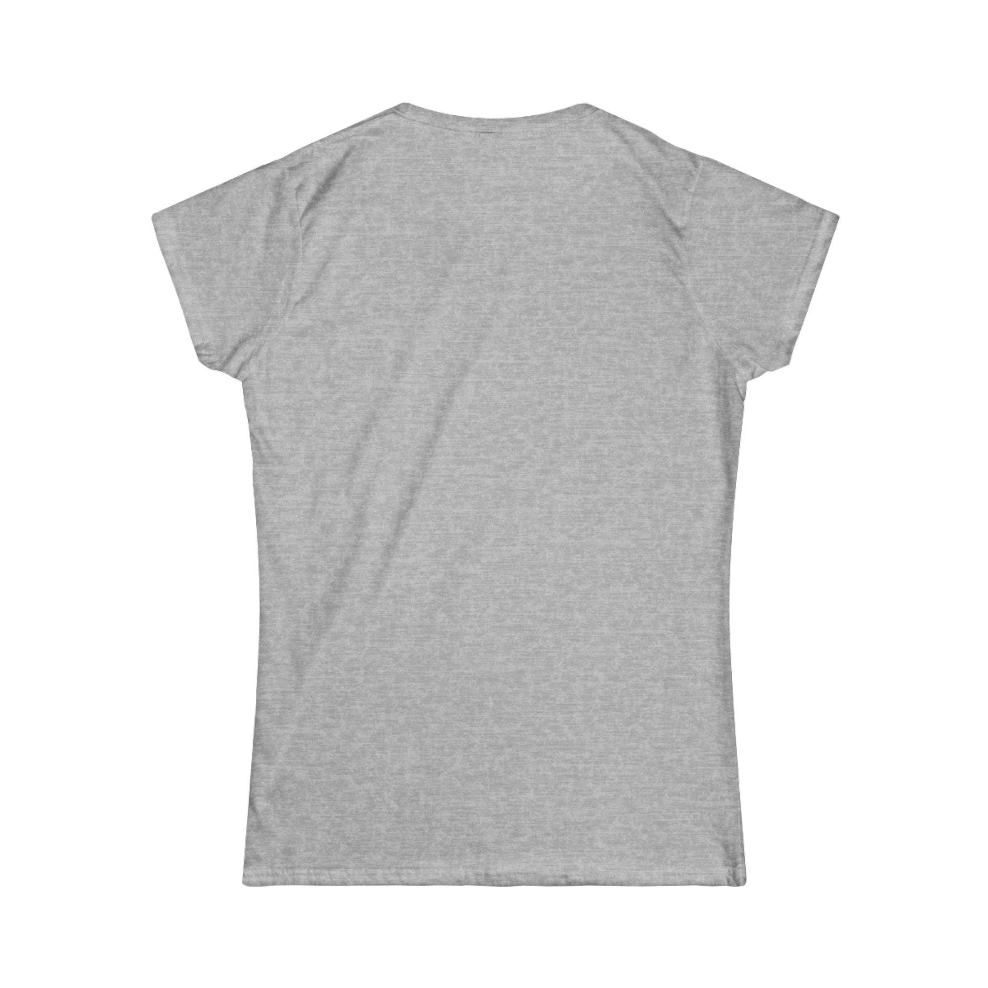 back of light grey front print women's graphic tee
