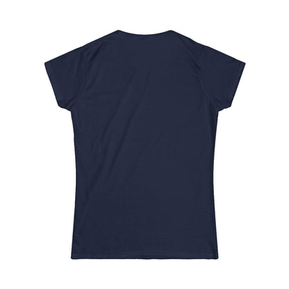 back of navy blue front print women's graphic tee