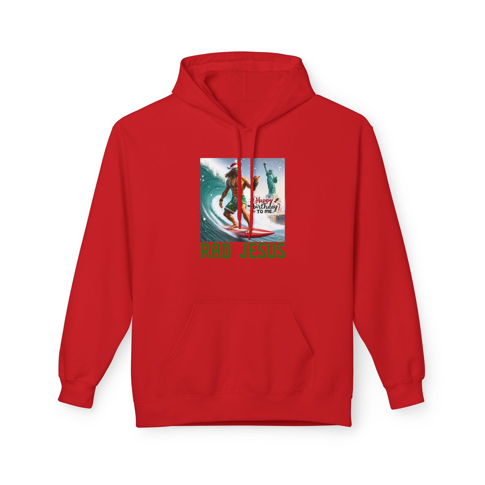 red surfing hoodie