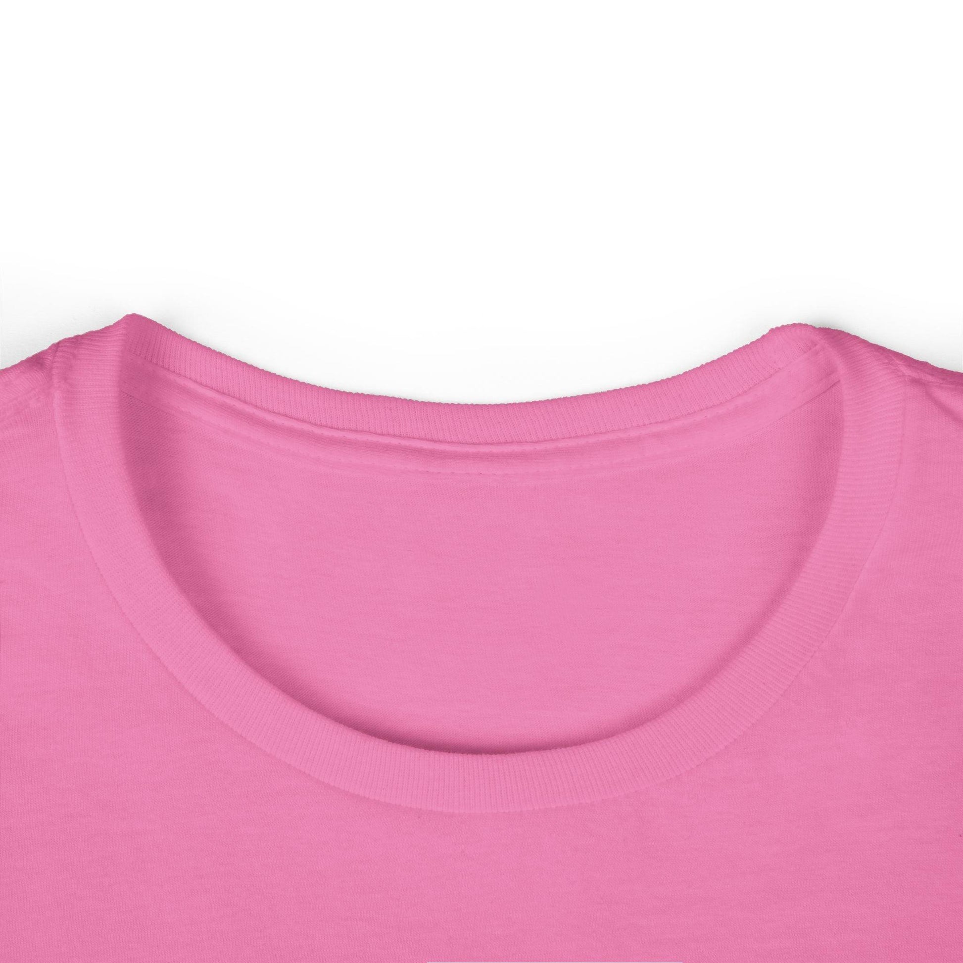 collar of pink front print women's graphic tee