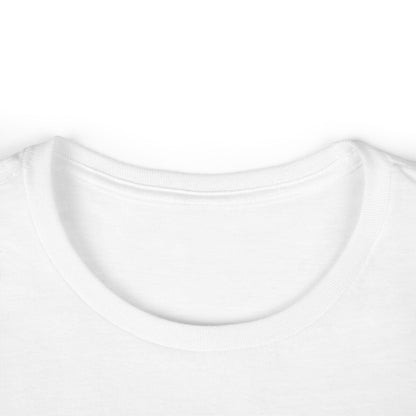 collar of white front print women's graphic tee
