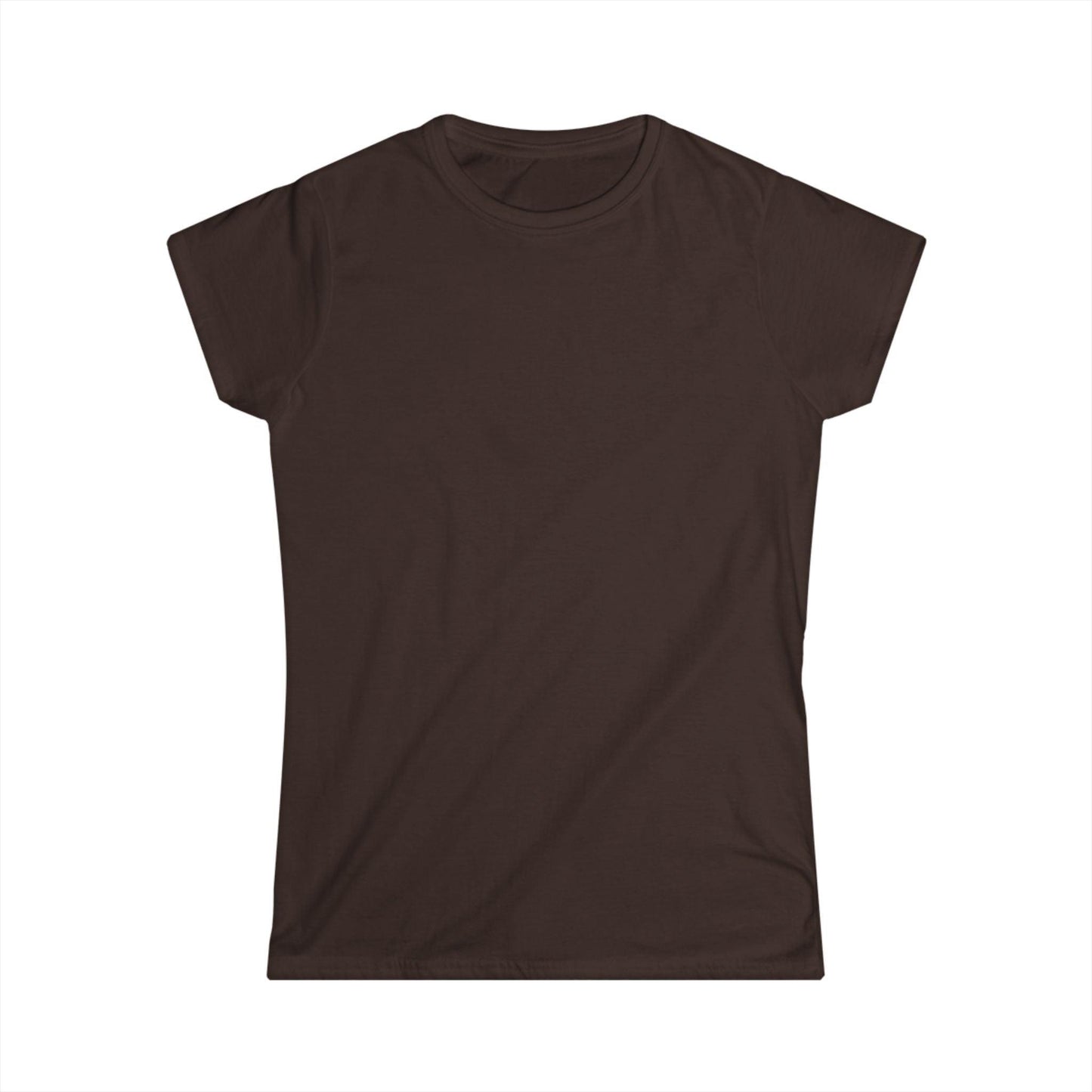 front of brown women's print on back shirt