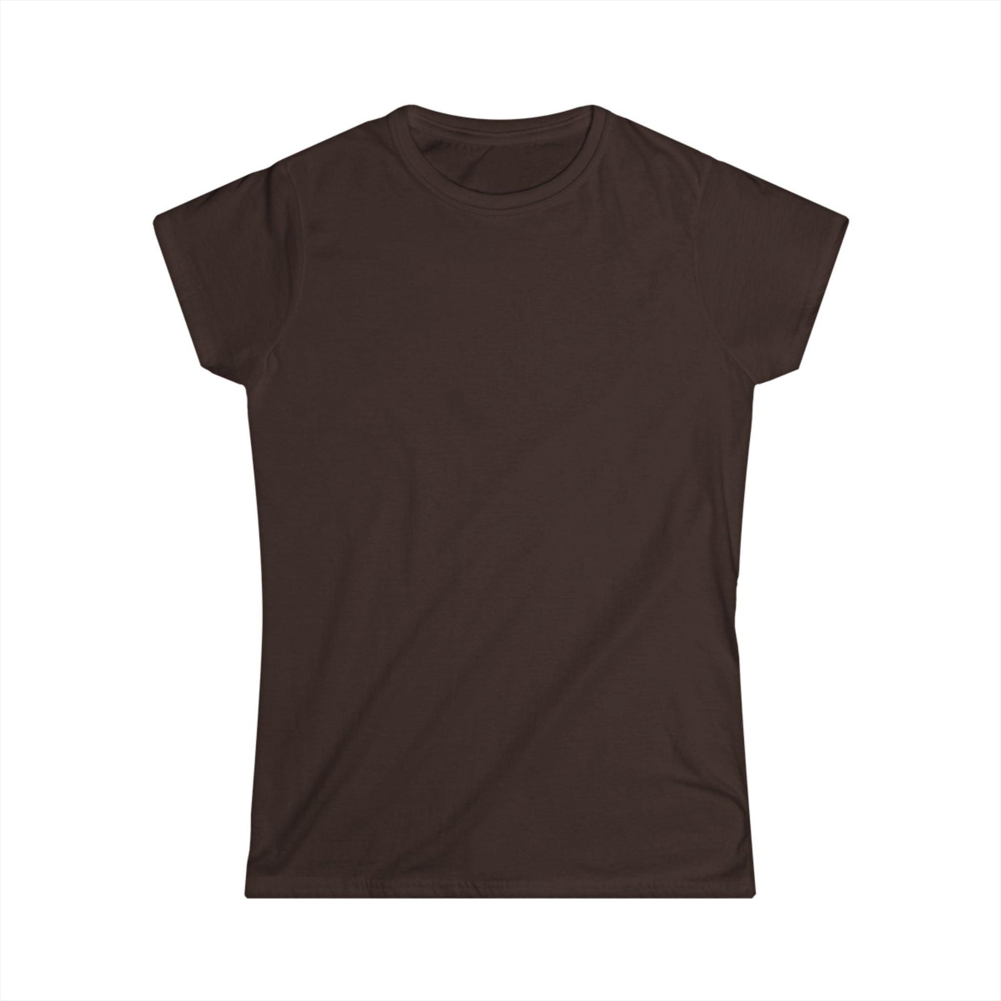 front of brown women's print on back shirt