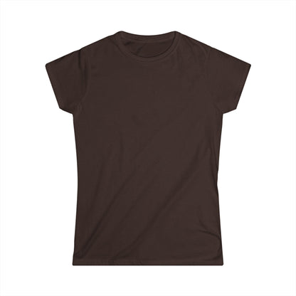front of brown women's print on back shirt