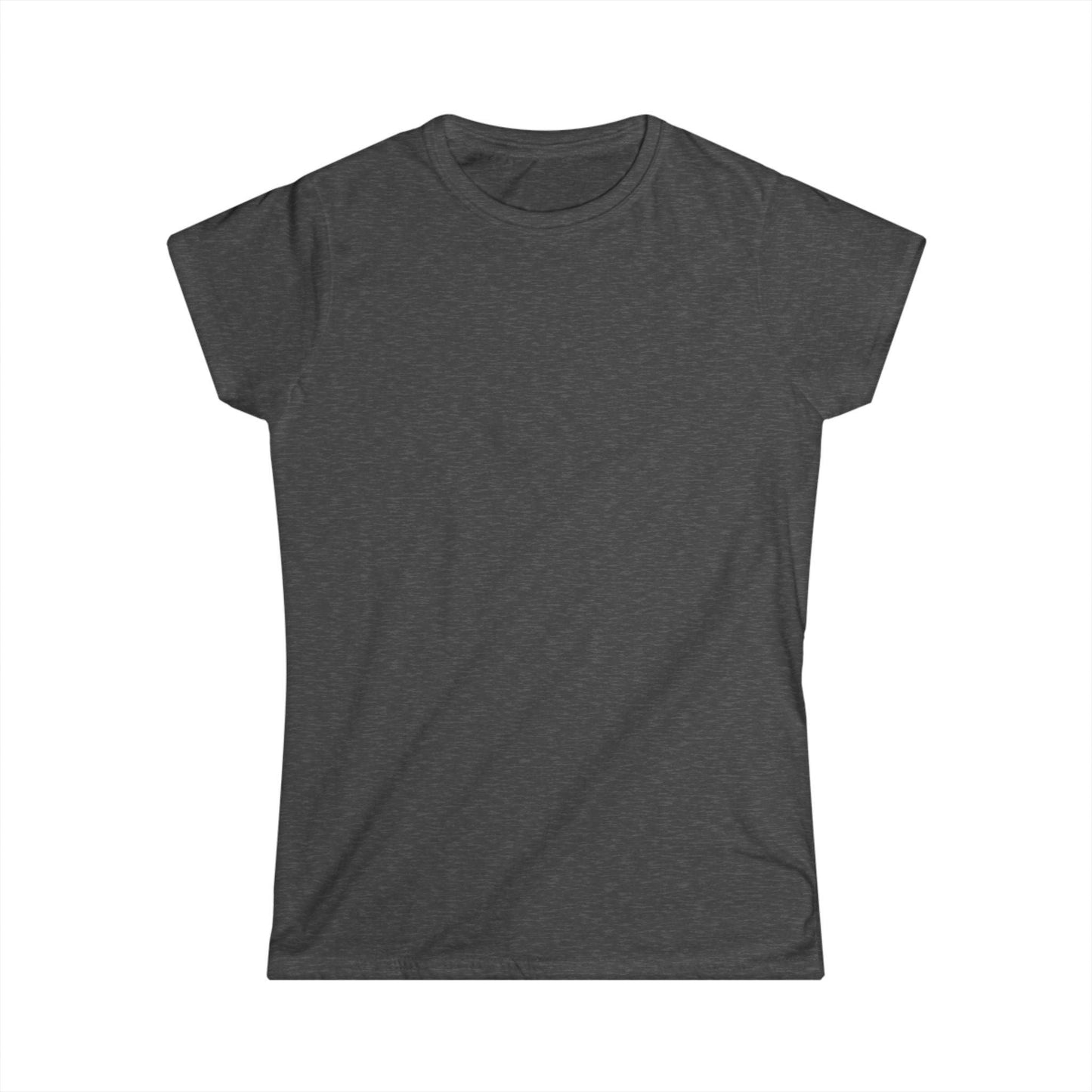 front of dark grey women's print on back shirt