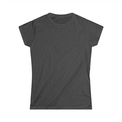 front of dark grey women's print on back shirt