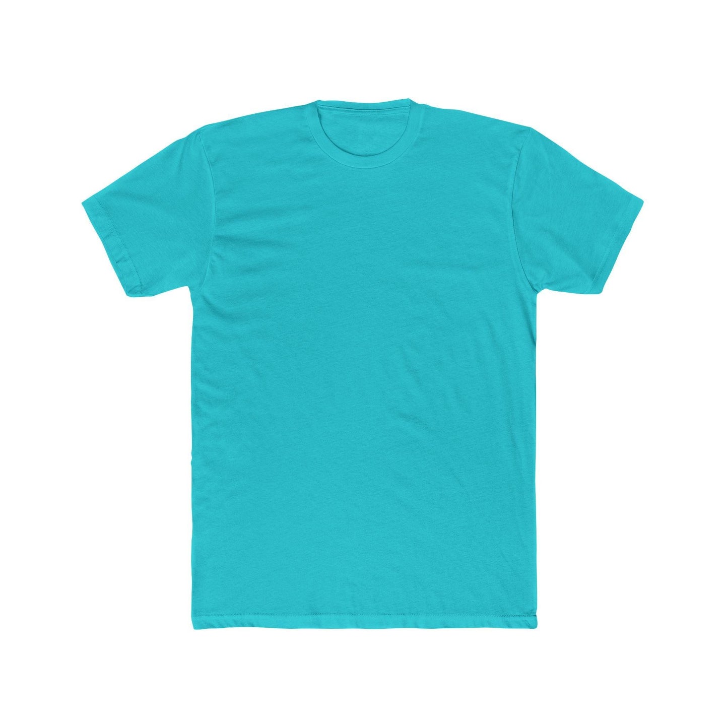 front of aquamarine back print skater shirt 