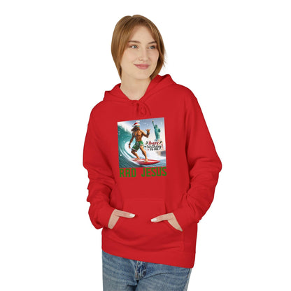 front of woman wearing red surfing hoodie