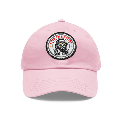 "Live Give Repeat" pink rad jesus hat