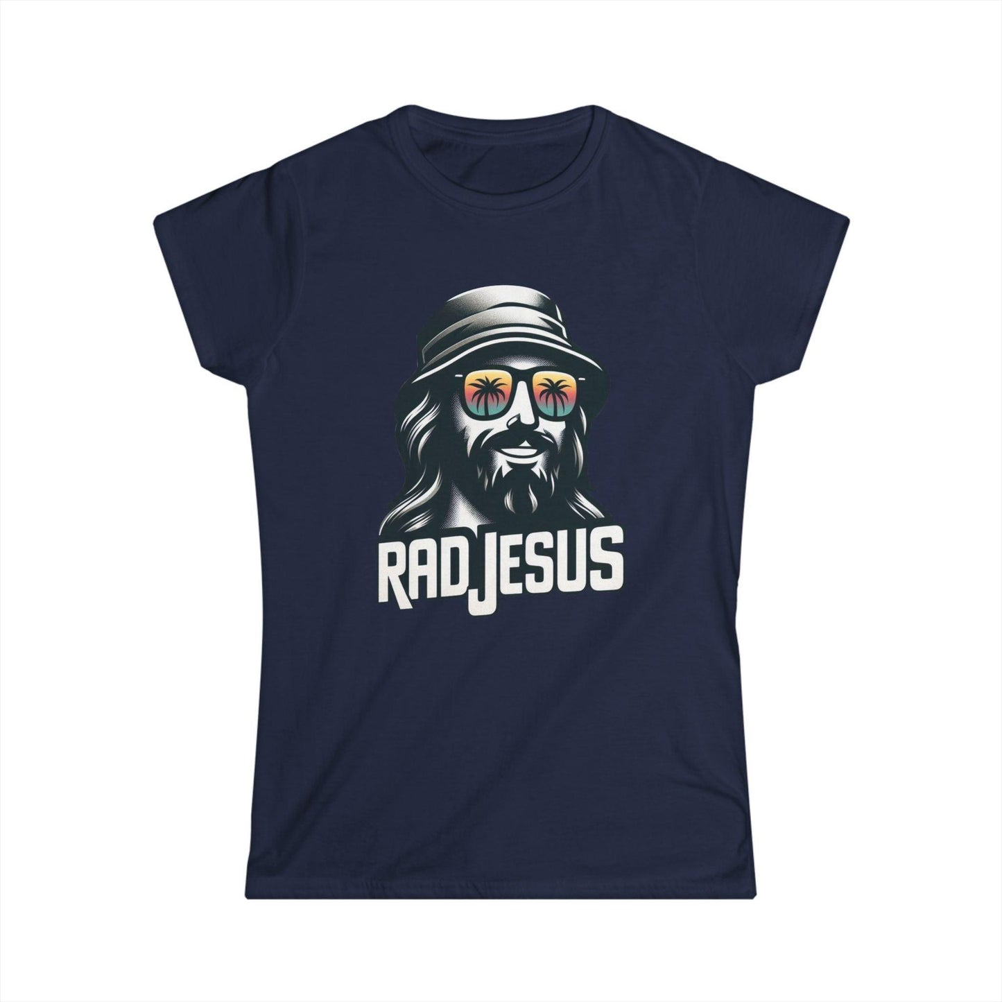 navy blue women's graphic t-shirt 