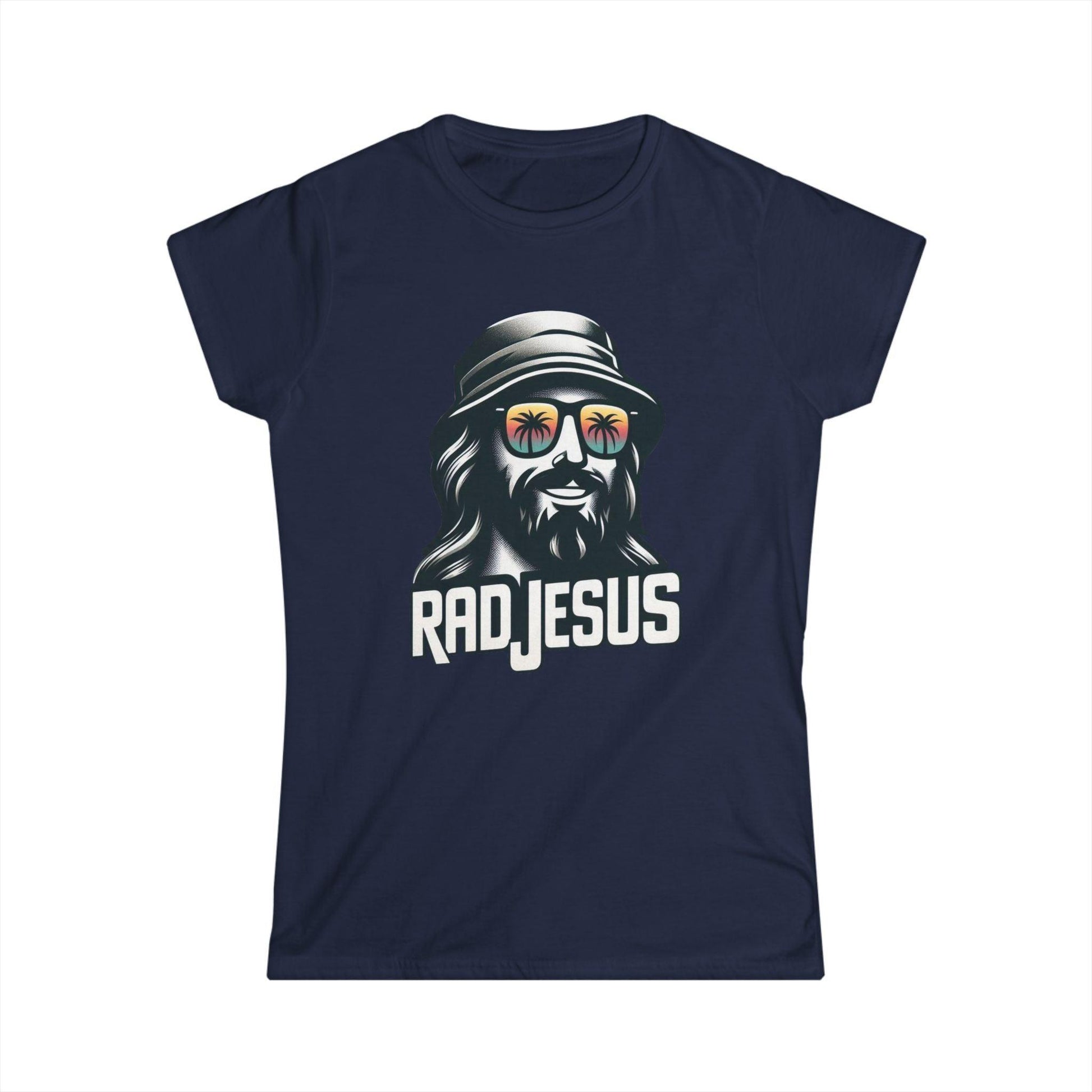 navy blue women's graphic t-shirt 