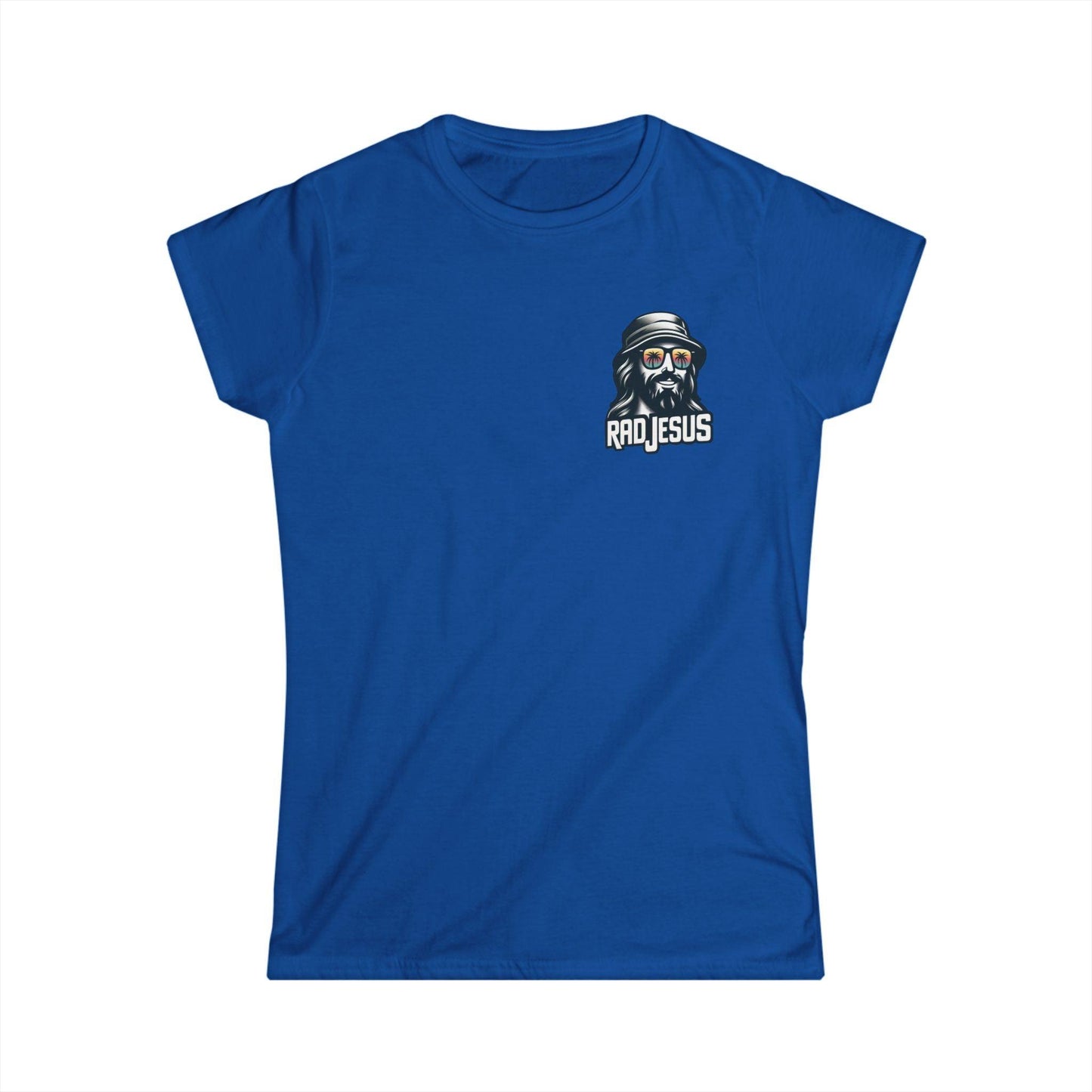 blue women's left chest logo tee