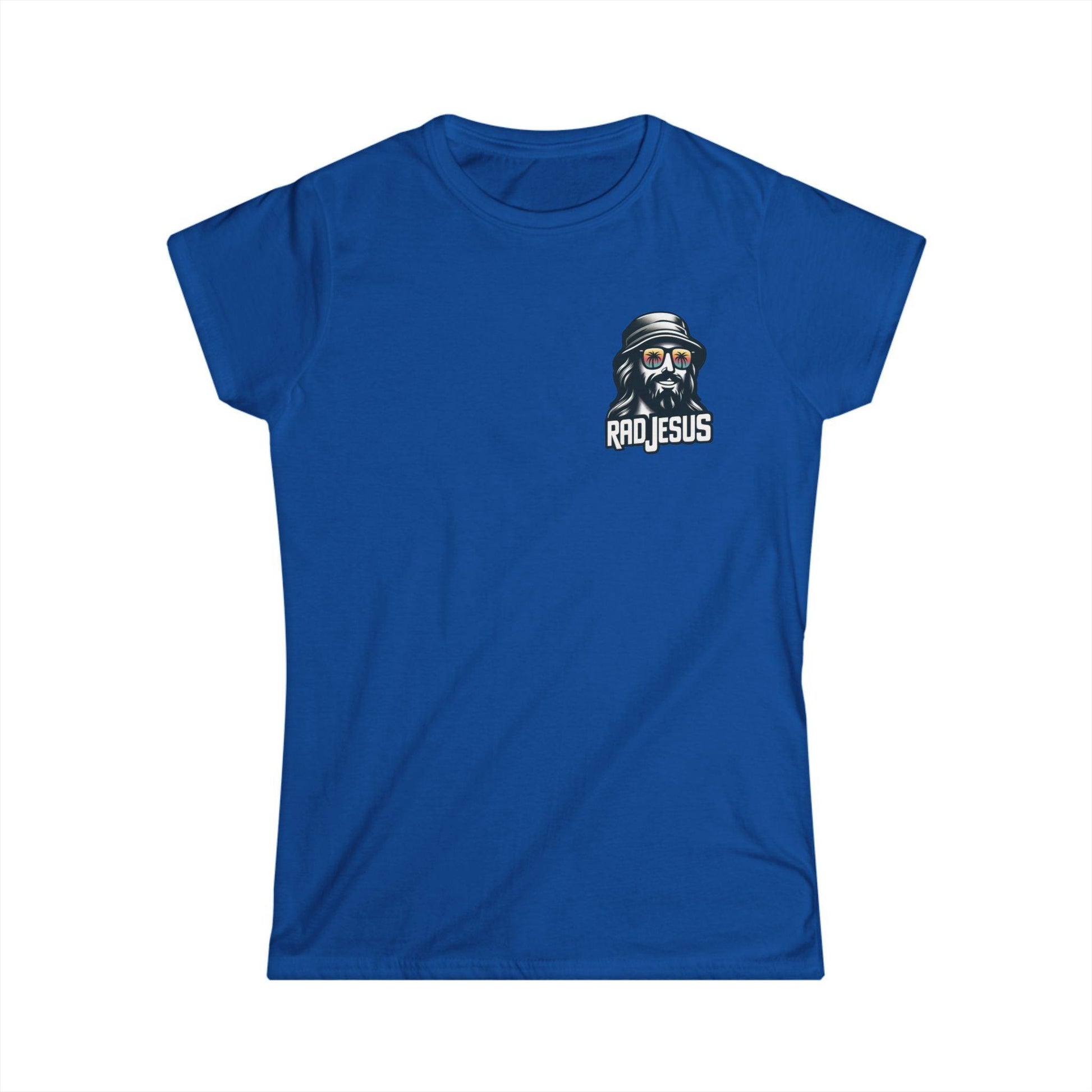 blue women's left chest logo tee