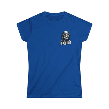 blue women's left chest logo tee