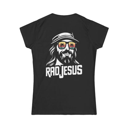 black women's print on back shirt 