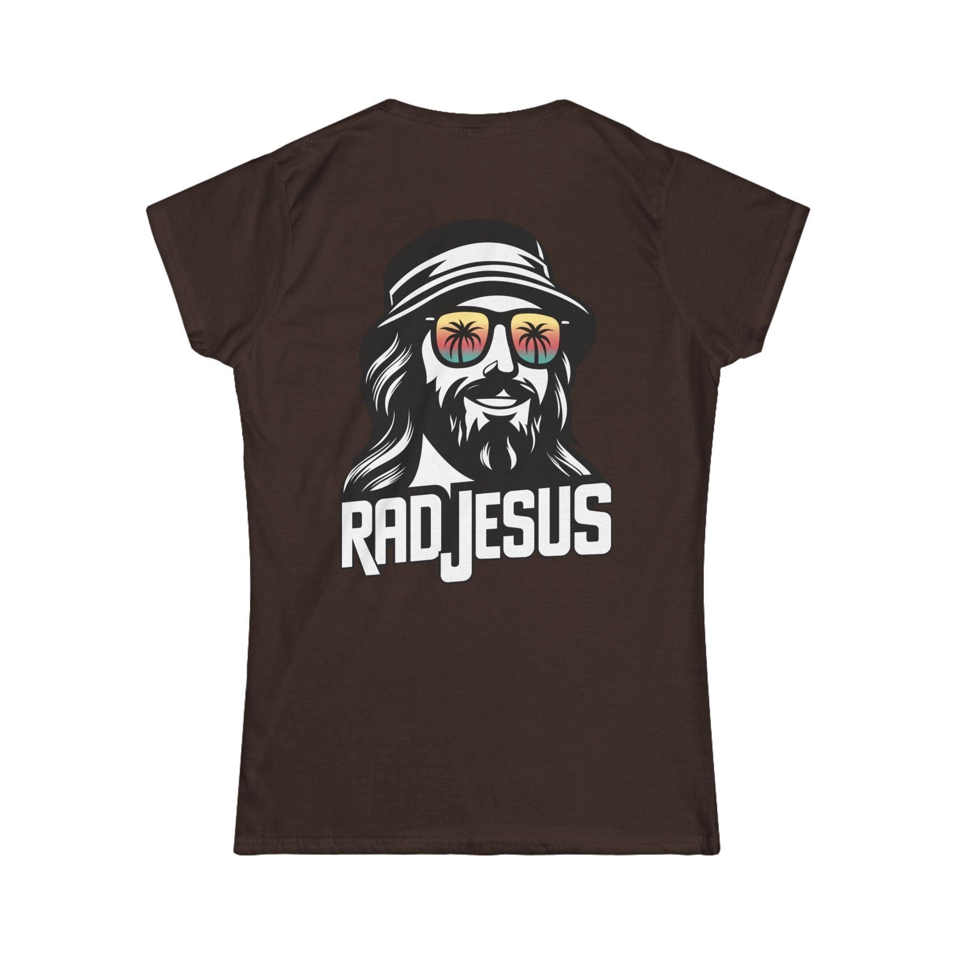 brown women's print on back shirt