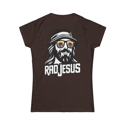 brown women's print on back shirt