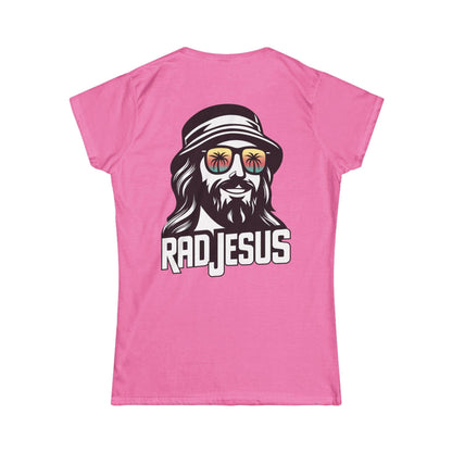 pink women's print on back shirt