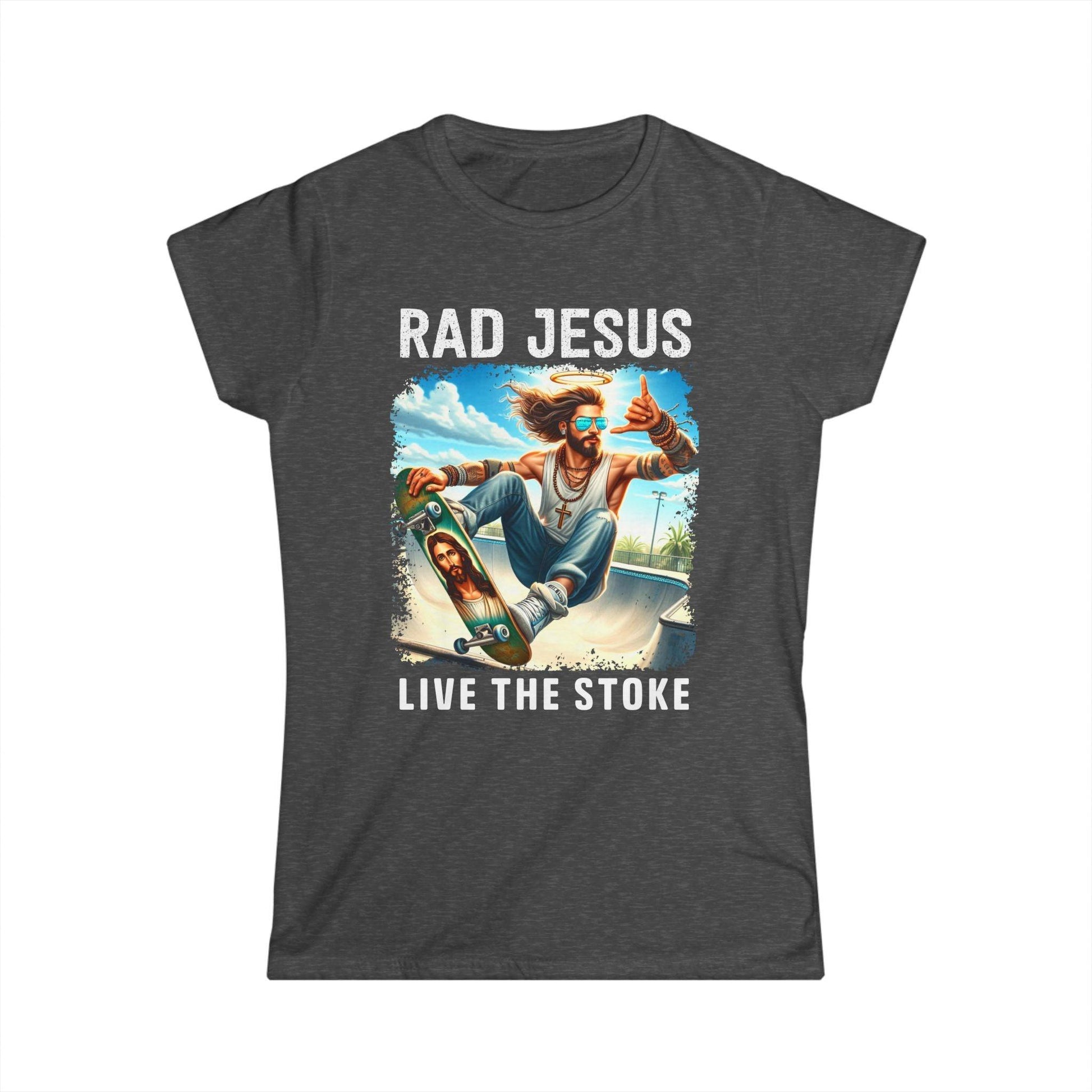 dark grey front print women's graphic tee