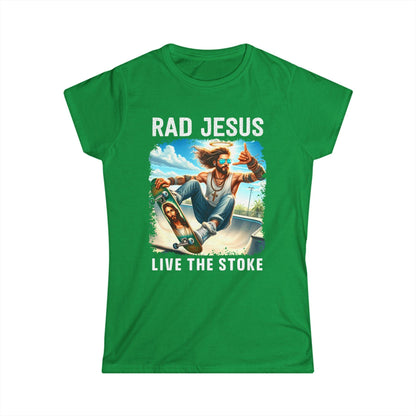 green front print women's graphic tee