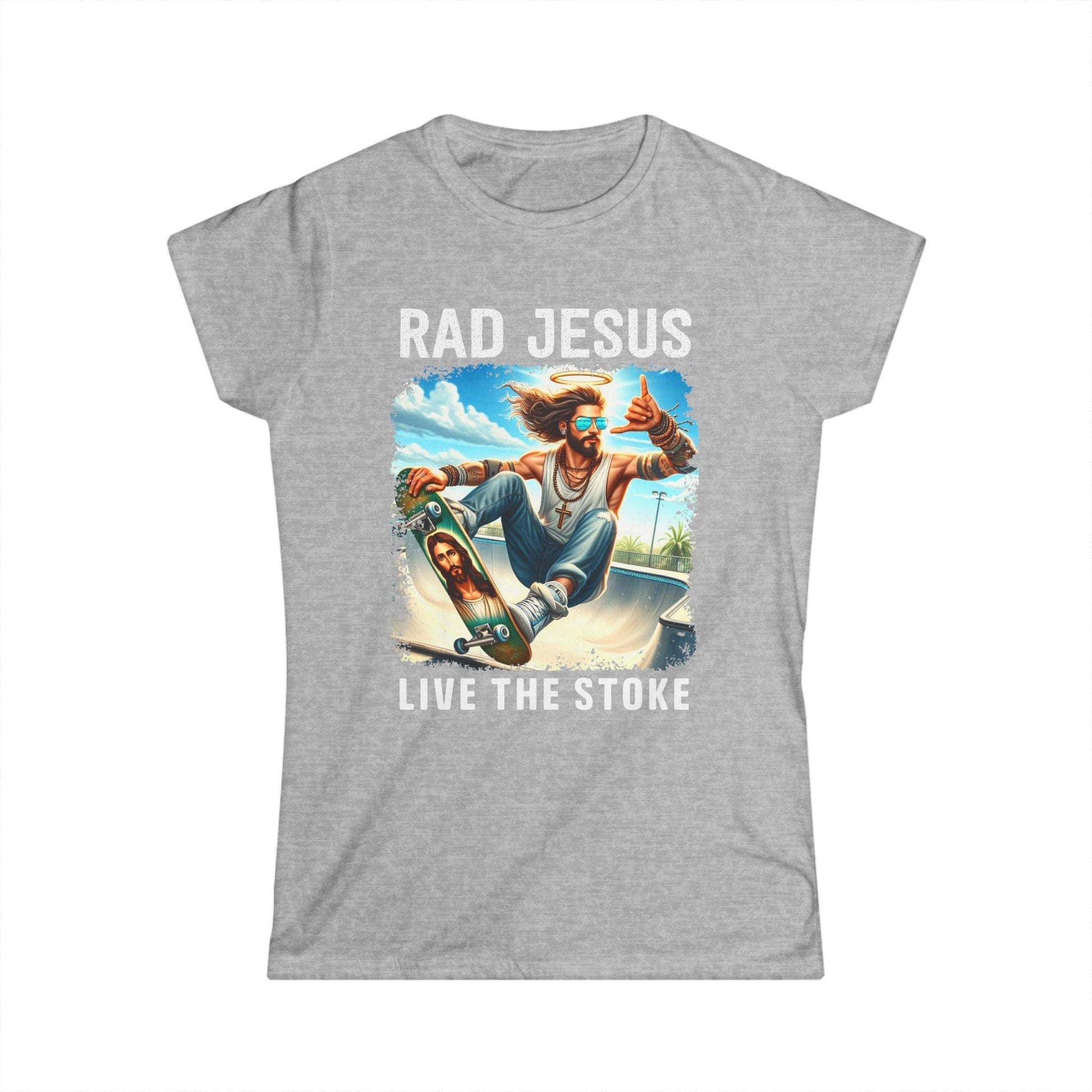 light grey front print women's graphic tee