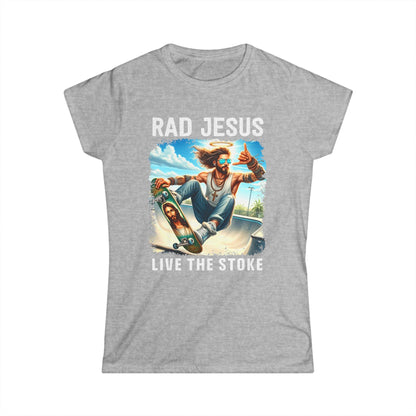 light grey front print women's graphic tee