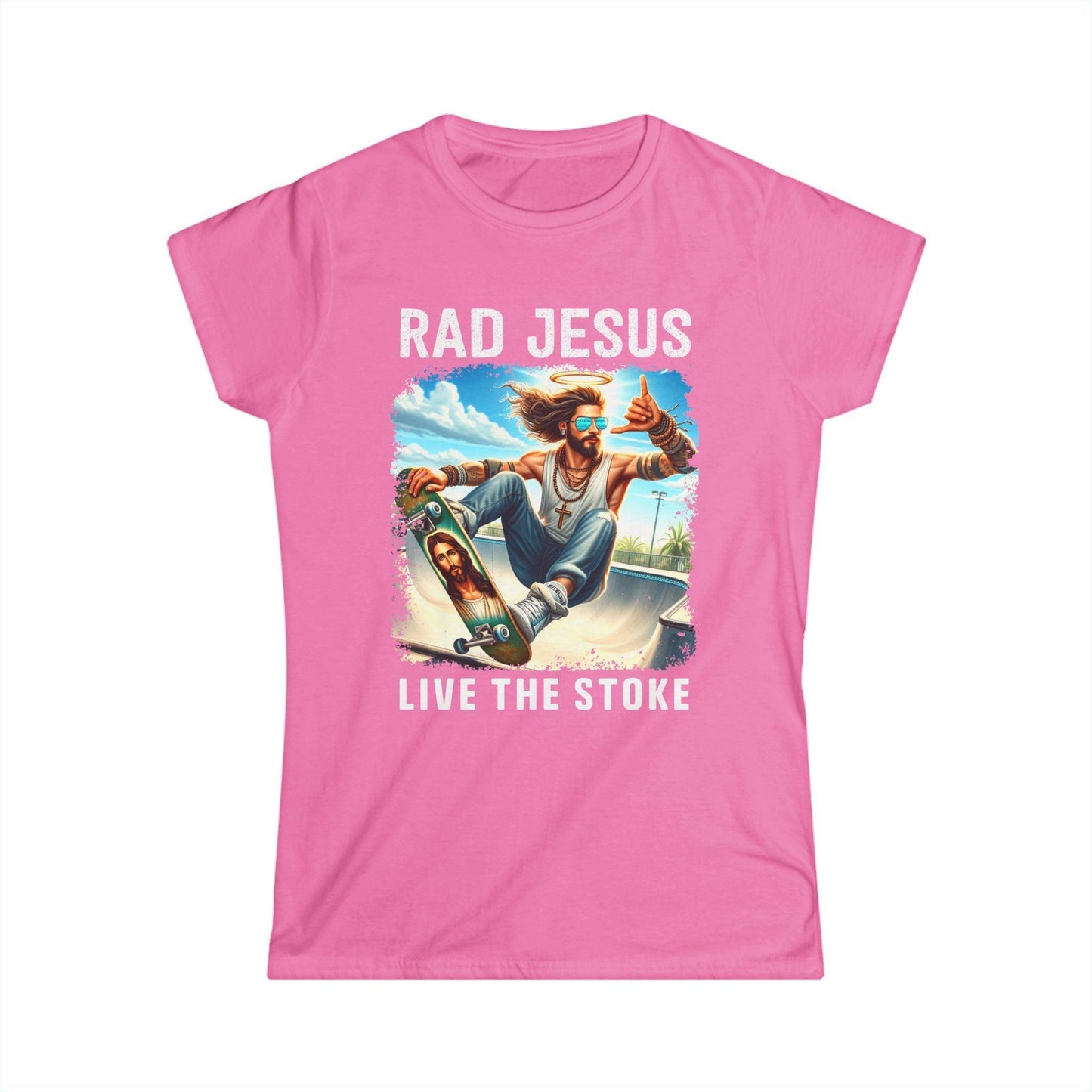 pink front print women's graphic tee