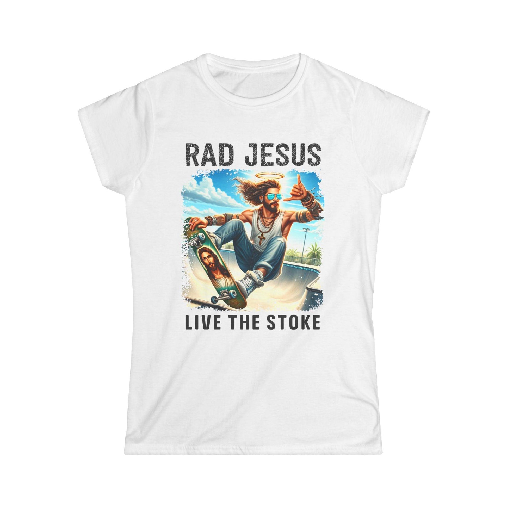 white front print women's graphic tee